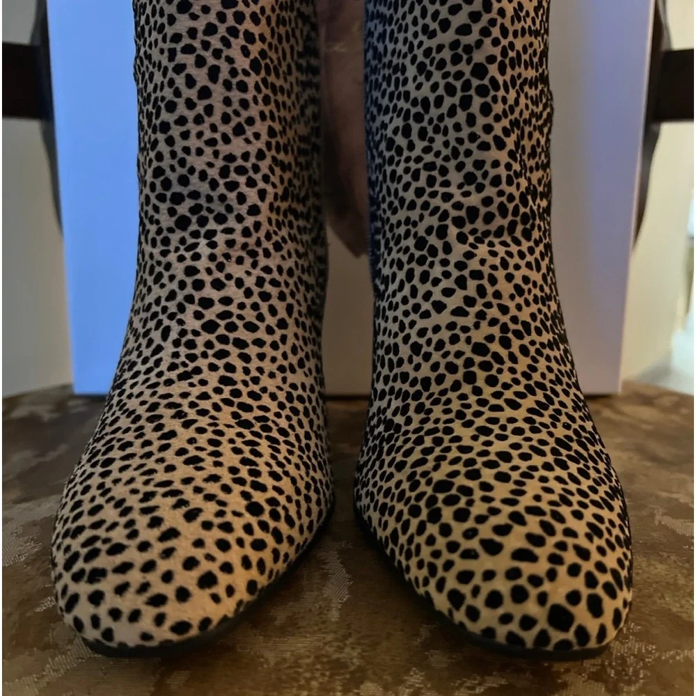 New Jessica Simpson, suede leather cheetah print ankle booties, 8 1/2 - Picture 9 of 14